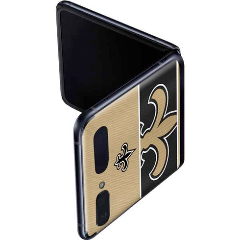 NFL New Orleans Saints Zone Block Galaxy Z Flip Skin