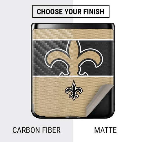 NFL New Orleans Saints Zone Block Galaxy Z Flip Skin