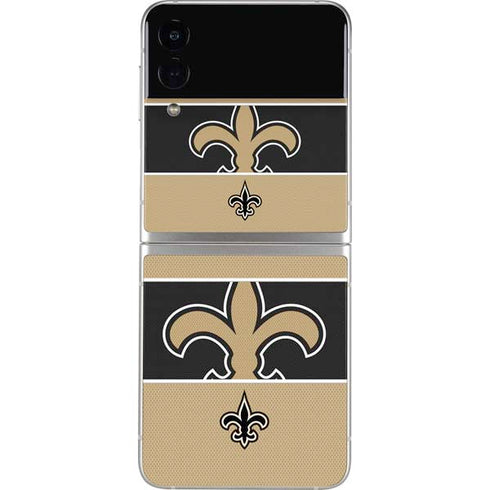 NFL New Orleans Saints Zone Block Galaxy Z Flip3 5G Skin