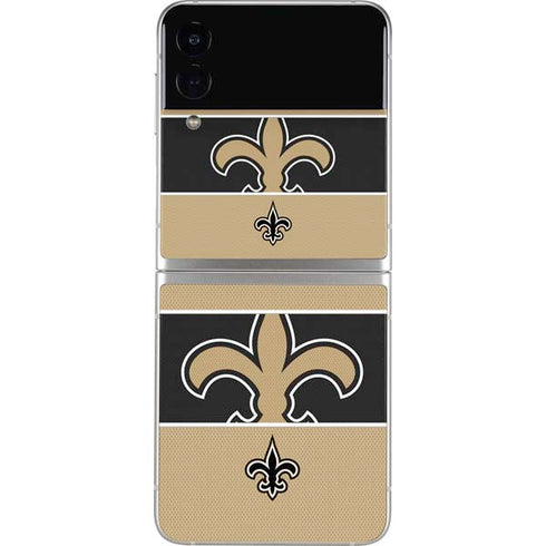 NFL New Orleans Saints Zone Block Galaxy Z Flip4 5G Skin