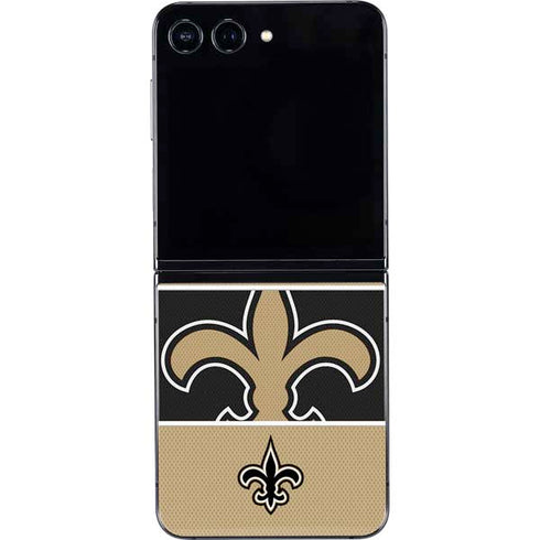 NFL New Orleans Saints Zone Block Galaxy Z Flip5 5G Skin