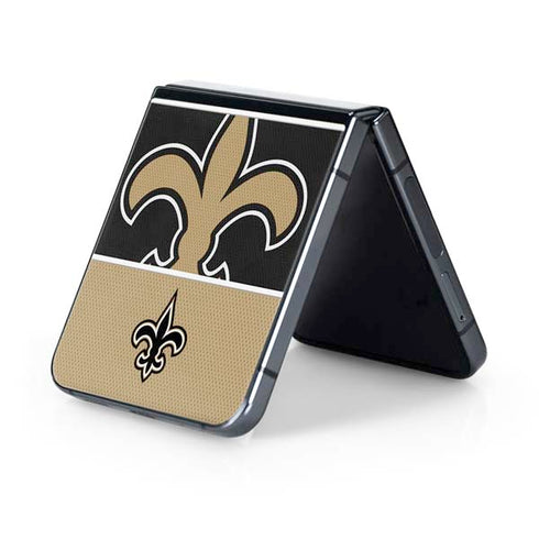 NFL New Orleans Saints Zone Block Galaxy Z Flip5 5G Skin