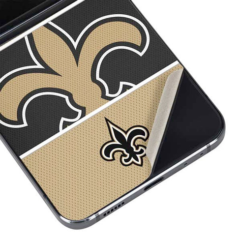 NFL New Orleans Saints Zone Block Galaxy Z Flip5 5G Skin