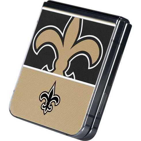 NFL New Orleans Saints Zone Block Galaxy Z Flip5 5G Skin