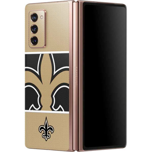 NFL New Orleans Saints Zone Block Galaxy Z Fold2 5G Skin