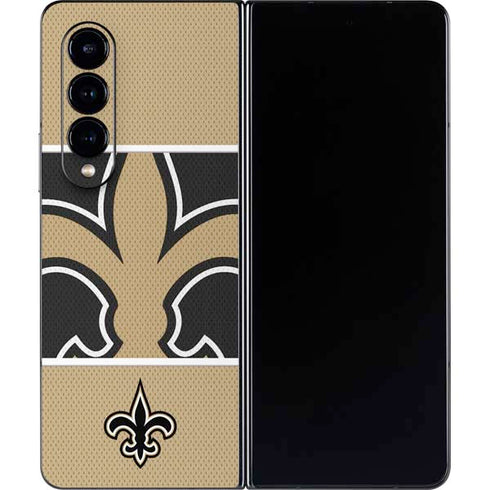 NFL New Orleans Saints Zone Block Galaxy Z Fold4 5G Skin