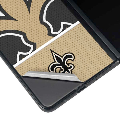 NFL New Orleans Saints Zone Block Galaxy Z Fold4 5G Skin