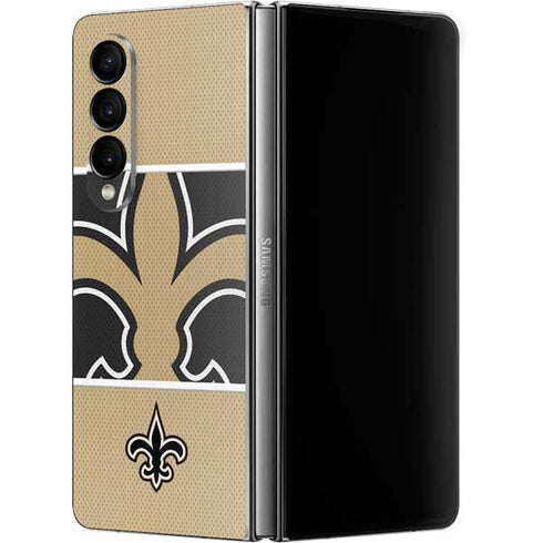 NFL New Orleans Saints Zone Block Galaxy Z Fold4 5G Skin