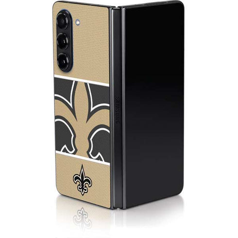NFL New Orleans Saints Zone Block Galaxy Z Fold5 5G Skin