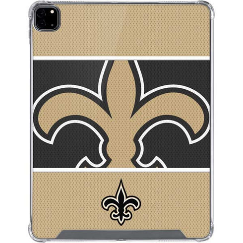 NFL New Orleans Saints Zone Block iPad Pro 12.9in (2020) Clear Case