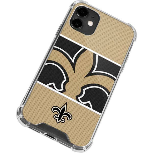 NFL New Orleans Saints Zone Block iPhone 12 Mini Clear Case