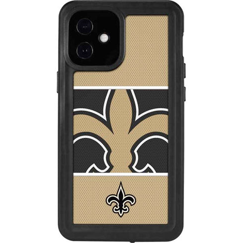 NFL New Orleans Saints Zone Block iPhone 12 Mini Waterproof Case