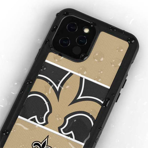 NFL New Orleans Saints Zone Block iPhone 12 Pro Waterproof Case