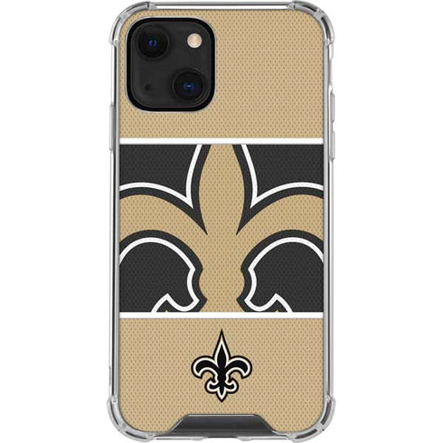 NFL New Orleans Saints Zone Block iPhone 13 Mini Clear Case
