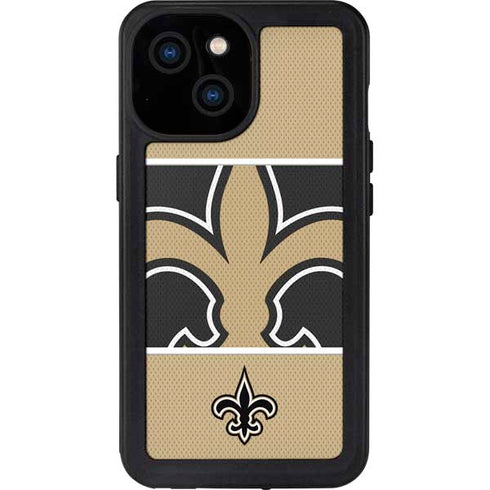 NFL New Orleans Saints Zone Block iPhone 13 Mini Waterproof Case