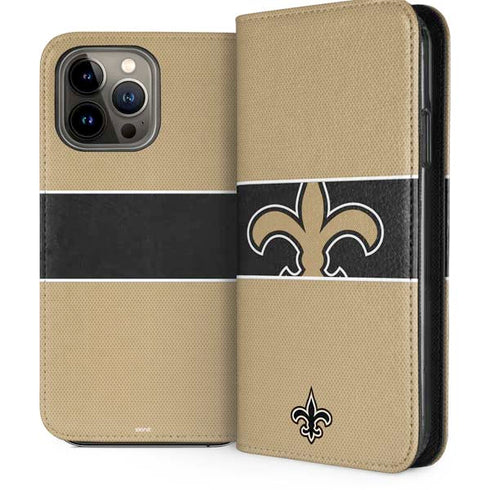 NFL New Orleans Saints Zone Block iPhone 13 Pro Max Folio Case