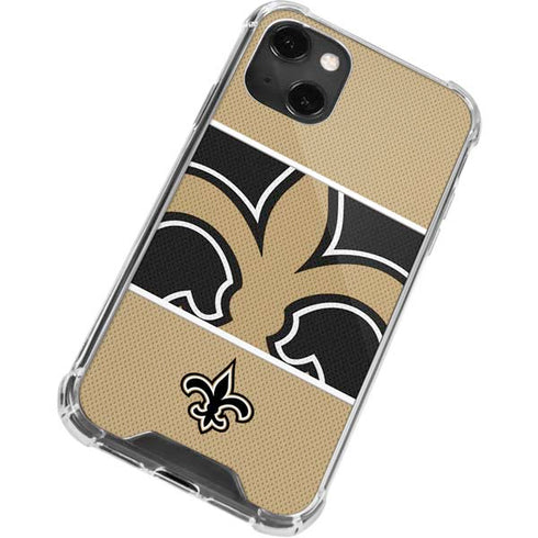 NFL New Orleans Saints Zone Block iPhone 15 Plus Clear Case