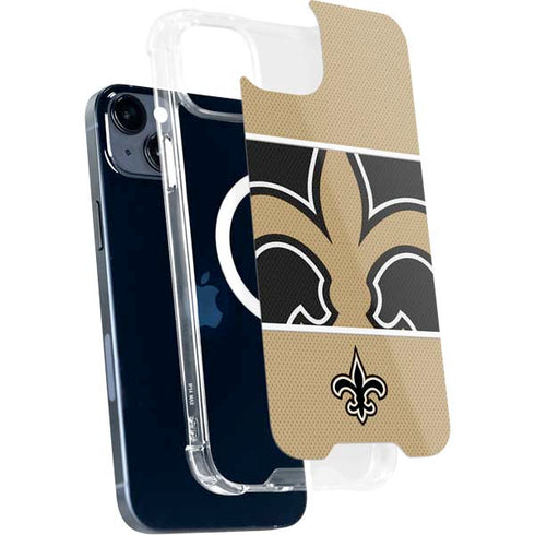NFL New Orleans Saints Zone Block iPhone 15 Plus MagSafe Case