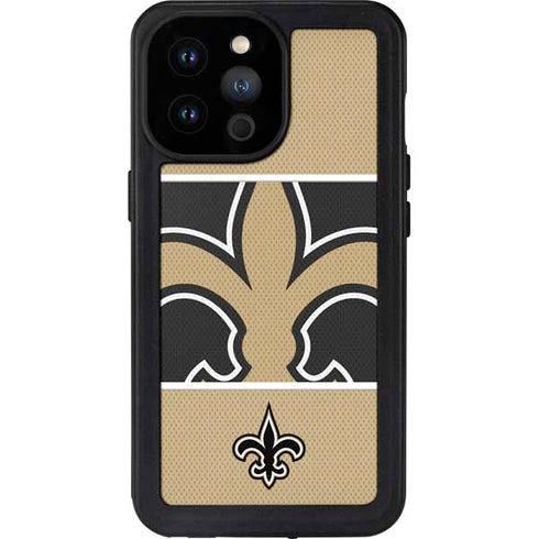 NFL New Orleans Saints Zone Block iPhone 14 Pro Max Waterproof Case
