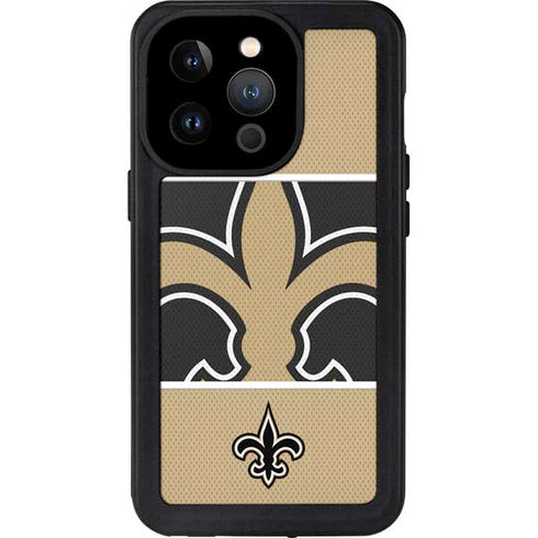 NFL New Orleans Saints Zone Block iPhone 14 Pro Waterproof Case