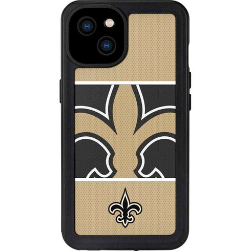 NFL New Orleans Saints Zone Block iPhone 15 Plus Waterproof Case
