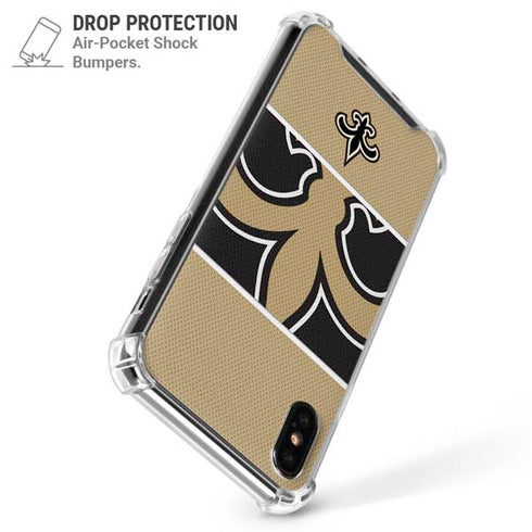 NFL New Orleans Saints Zone Block iPhone XS Max Clear Case