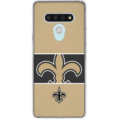 NFL New Orleans Saints Zone Block LG Stylo 6 Clear Case