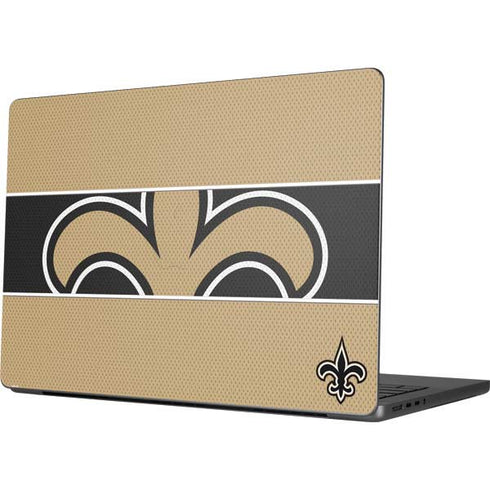 NFL New Orleans Saints Zone Block MacBook Pro 14in (2021-24) Skin