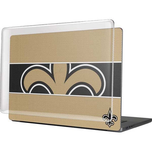 NFL New Orleans Saints Zone Block MacBook Pro 16in (2021-25) Case plus Skin