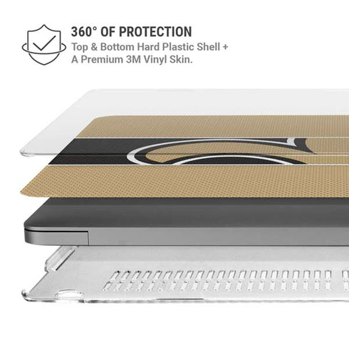 NFL New Orleans Saints Zone Block MacBook Pro 16in (2021-25) Case plus Skin