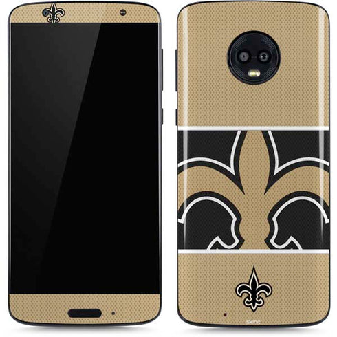 NFL New Orleans Saints Zone Block Moto G6 Skin