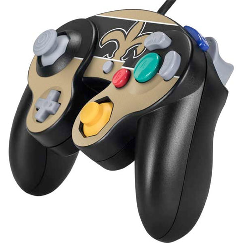 NFL New Orleans Saints Zone Block Nintendo GameCube Controller Skin