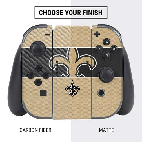 NFL New Orleans Saints Zone Block Nintendo Switch Bundle Skin