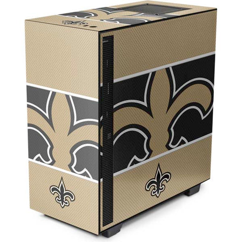 NFL New Orleans Saints Zone Block NZXT H510 Compact ATX Mid-Tower Case Skin