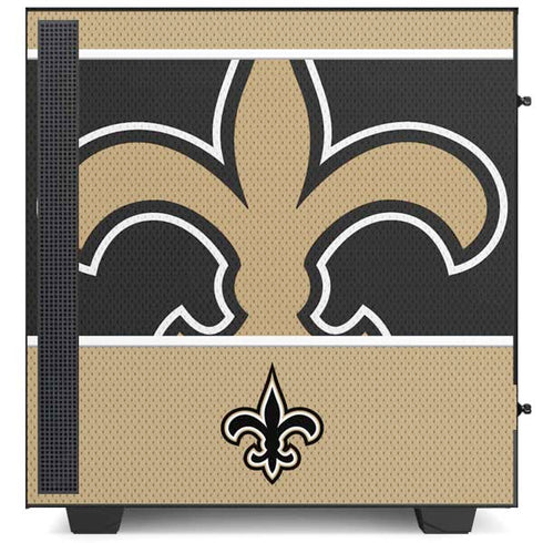 NFL New Orleans Saints Zone Block NZXT H510 Compact ATX Mid-Tower Case Skin