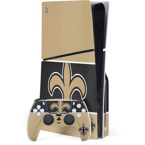 NFL New Orleans Saints Zone Block PS5 Slim Disk Bundle Skin
