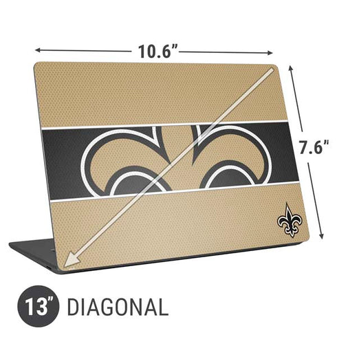 NFL New Orleans Saints Zone Block Universal Laptop 13in (10.6 x 7.6in) Skin