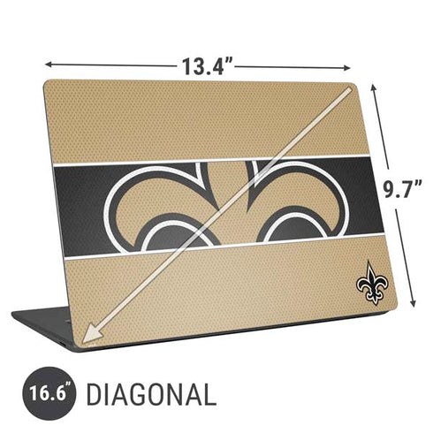 NFL New Orleans Saints Zone Block Universal Laptop 16.6in (13.4 x 9.7in) Skin