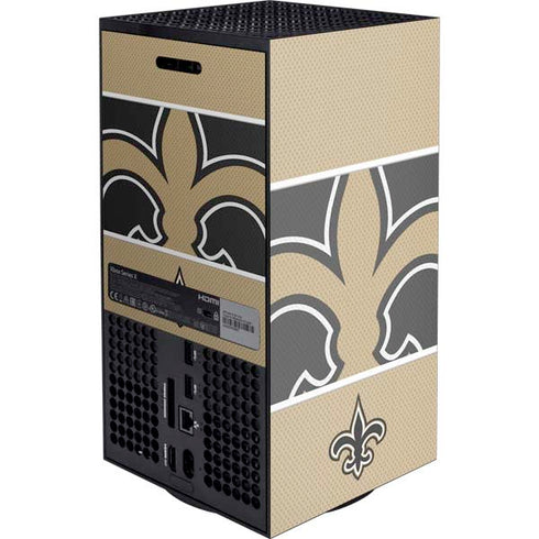 NFL New Orleans Saints Zone Block Xbox Series X Console Skin