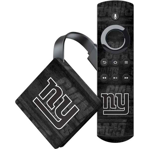NFL New York Giants Black & White Amazon Fire TV Skin