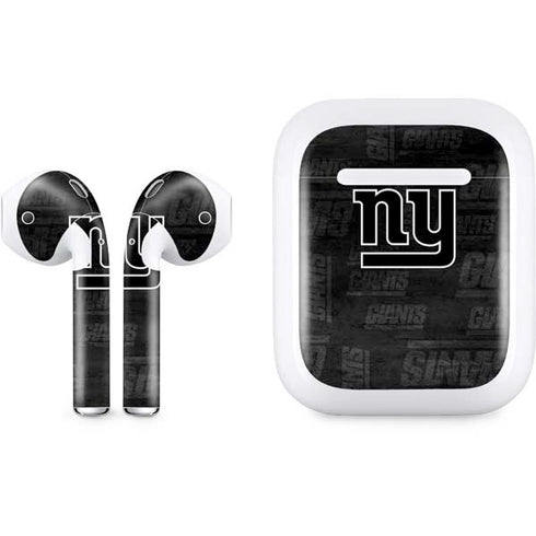 NFL New York Giants Black & White Apple AirPods Skin