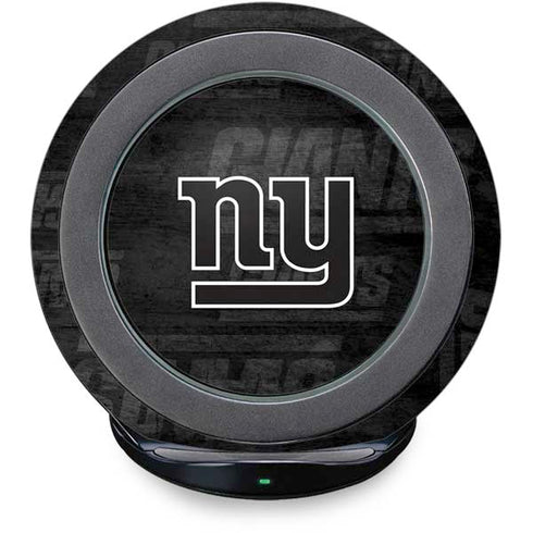 NFL New York Giants Black & White Fast Charge Wireless Charging Stand Skin