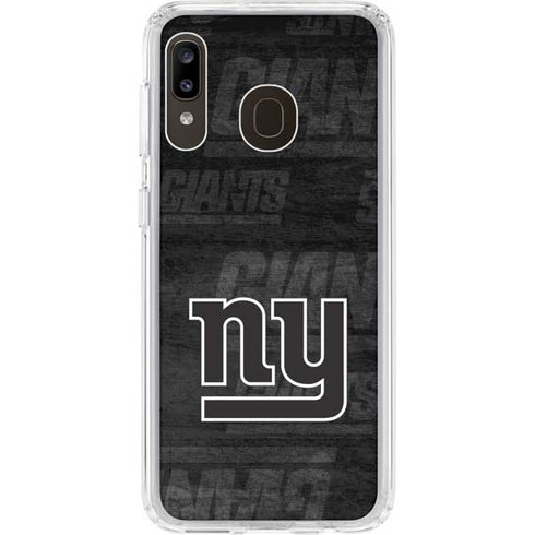NFL New York Giants Black & White Galaxy A20 Clear Case