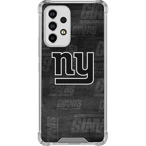 NFL New York Giants Black & White Galaxy A53 5G Clear Case