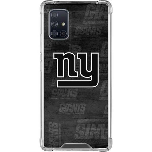 NFL New York Giants Black & White Galaxy A71 5G Clear Case