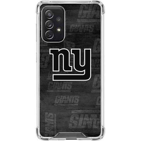 NFL New York Giants Black & White Galaxy A72 5G Clear Case
