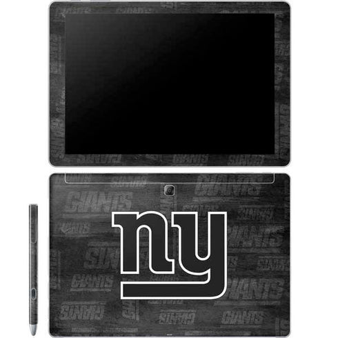 NFL New York Giants Black & White Galaxy Book 12in Skin
