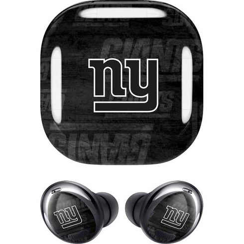 NFL New York Giants Black & White Galaxy Buds Pro Skin