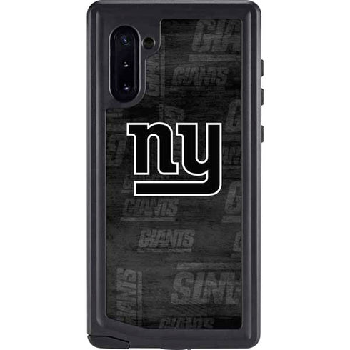 NFL New York Giants Black & White Galaxy Note 10 Waterproof Case
