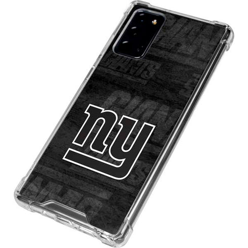 NFL New York Giants Black & White Galaxy Note20 5G Clear Case